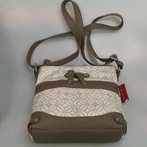 Rosetti Loco Logo Creamini Crossbody Bag Tan Geometric Print Faux Leather NWT